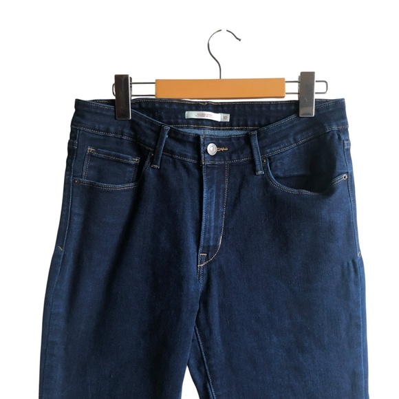 Levi’s Mid Rise Skinny Dark Blue Denim Jeans Size 30 - Picture 3 of 14